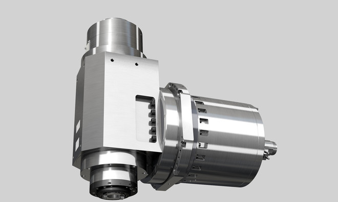 Milling spindle with integrated B-axis